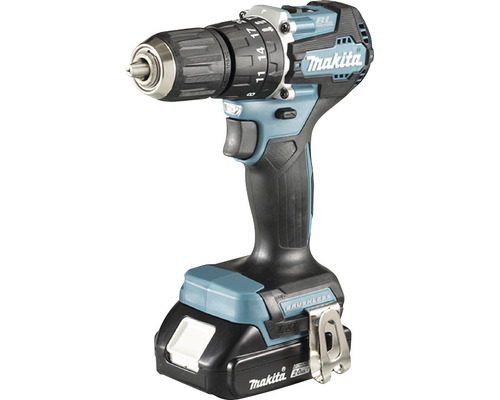 Makita DHP487RAJ 18V accu-slagboormachine, inclusief 2 accu's, oplader en MAKPAC maat 2 koffer.