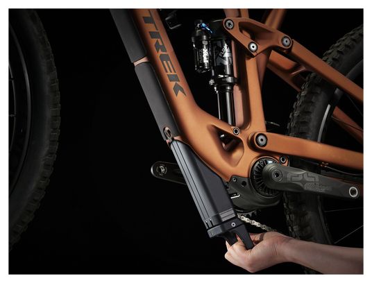 VTT Électrique Tout-Suspendu Trek Fuel EXe 9.7 Shimano SLX / XT 12V 360 Wh 29'' Orange Flake