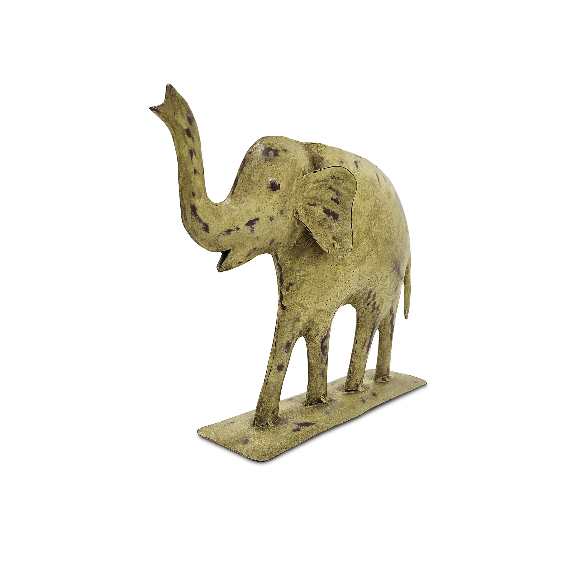 Elefant aus Eisen bemalt, B 28 cm, H 21 cm, L 6 cm von fischer's lagerhaus