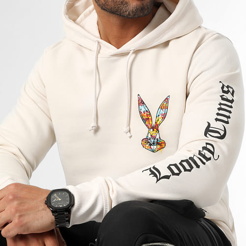 Sweat Capuche Sleeves Bugs Bunny Graff Beige