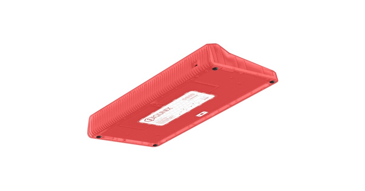 IqunixOG80 Joy Vendor Wireless Mechanical Keyboard, gaming toetsenbord  (Rood/wit, US lay-out, Cherry MX Silent Red, RGB leds, 80% (TKL), Hot-swappable, PBT, 2.4GHz | Bluetooth 5.1 | USB-C)
