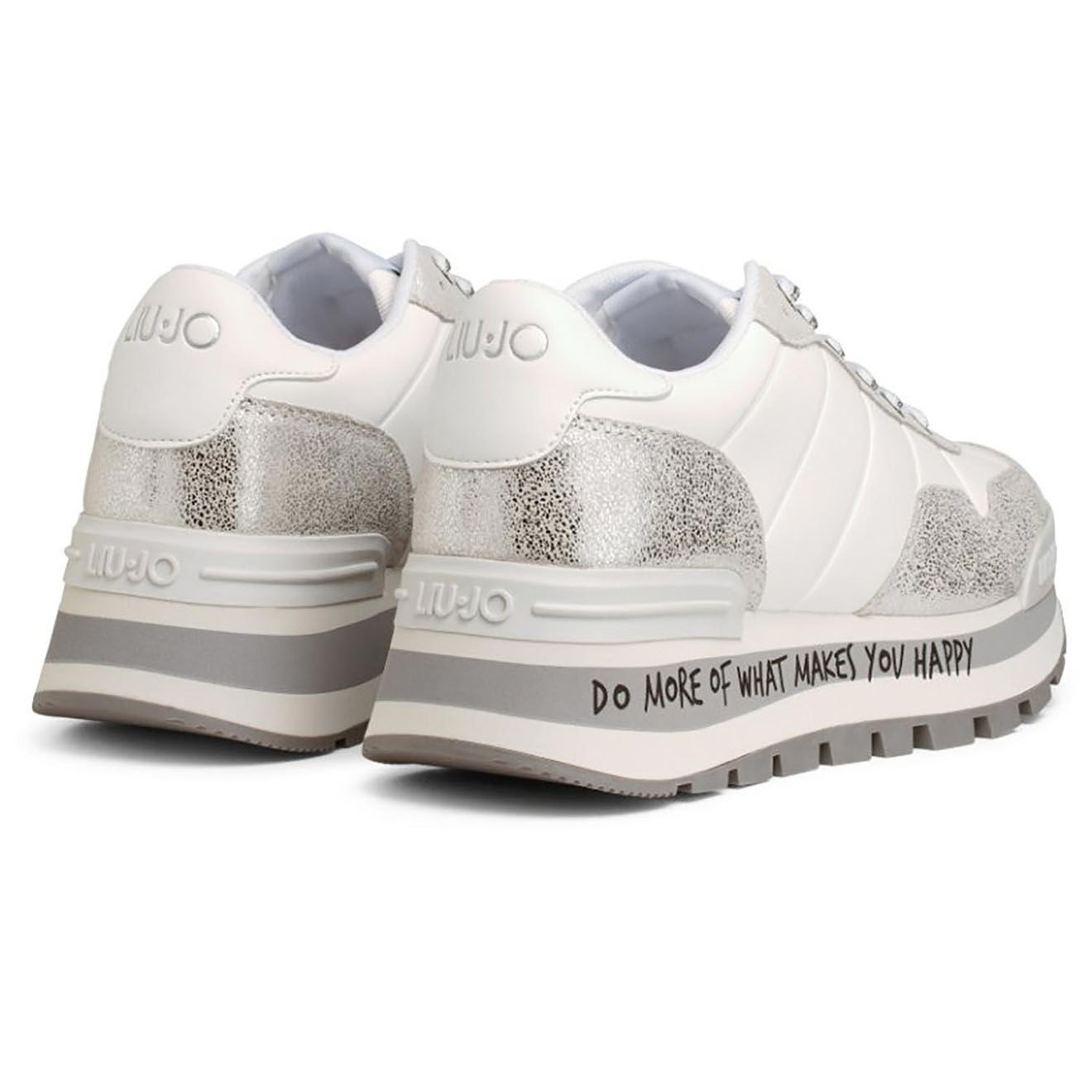 Liu-Jo Sneakers en Cuir Lara blanc/argenté