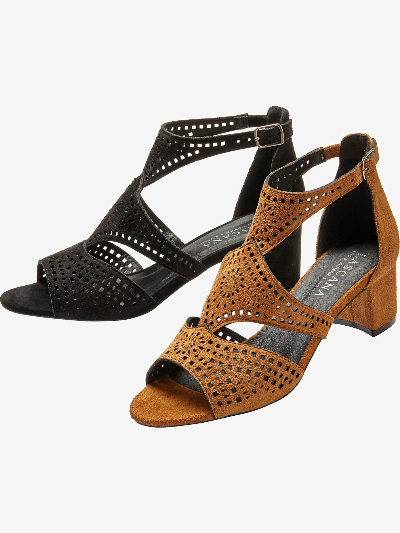 Sandales à brides découpes tendance et talon bottier confortable