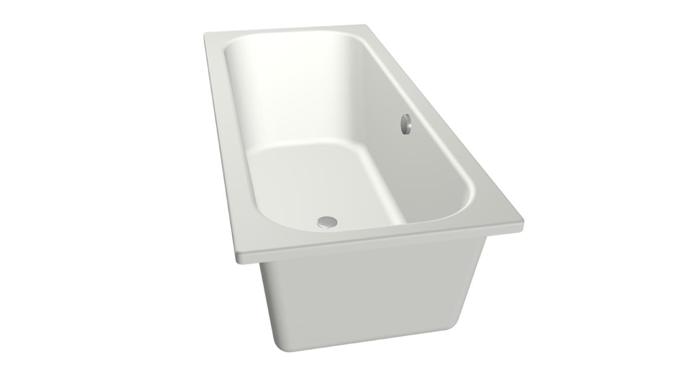 Xenz Aruba ligbad acryl 170x75x45cm links wit mat