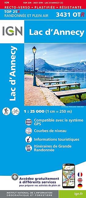 IGN - TOP25R 3431OTR LAC D ANNECY 1 25 000