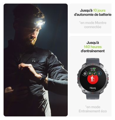 Montre GPS Polar Grit X2 Pro Gris Stone