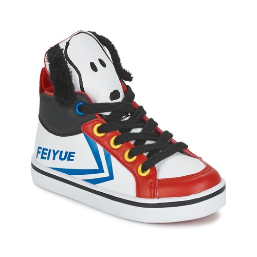 Feiyue - DELTA MID PEANUTS - Blanc / Noir / Rouge