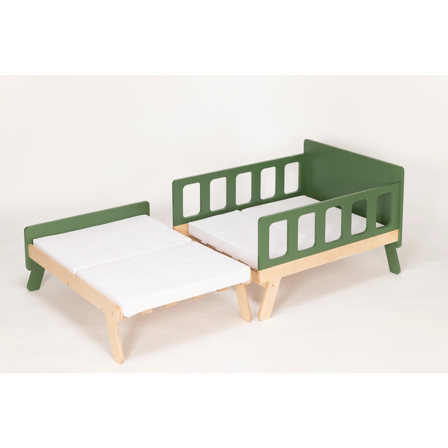 Family-SCL Kinderbett mitwachsend khaki 165 x 70 cm