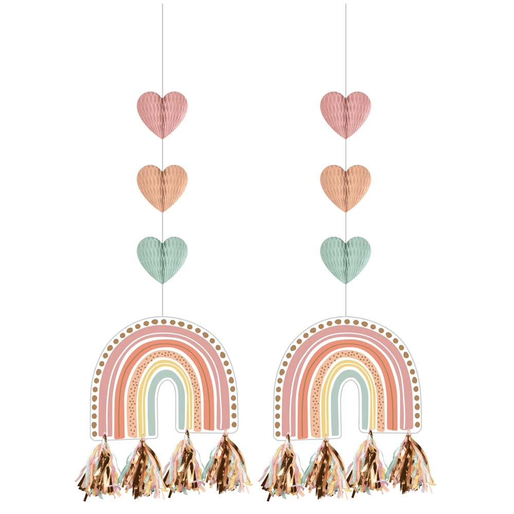 Hangdecoratie Regenboog 91cm 2st