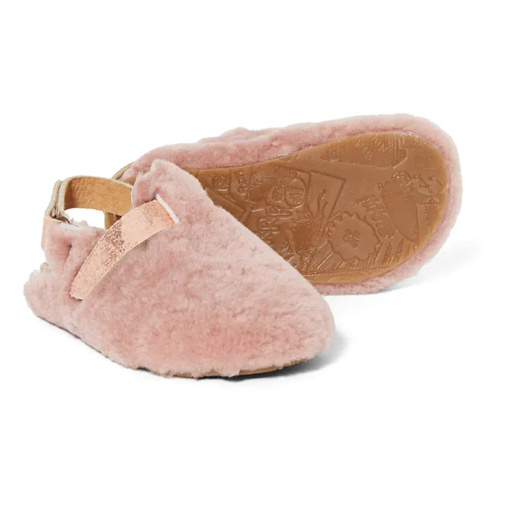 Pèpè Sabots Façon Fourrure | Rose pâle