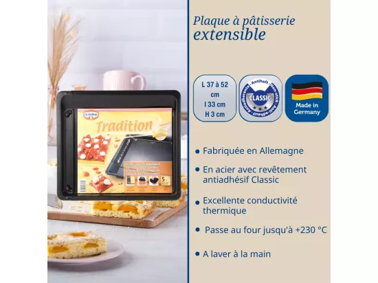 Plaque four extensible 36 à 52 x 33 cm Dr Oetker Tradition