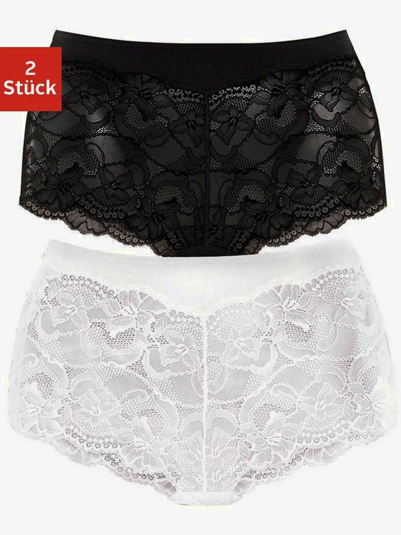 Panty lot de 2 panties en dentelle