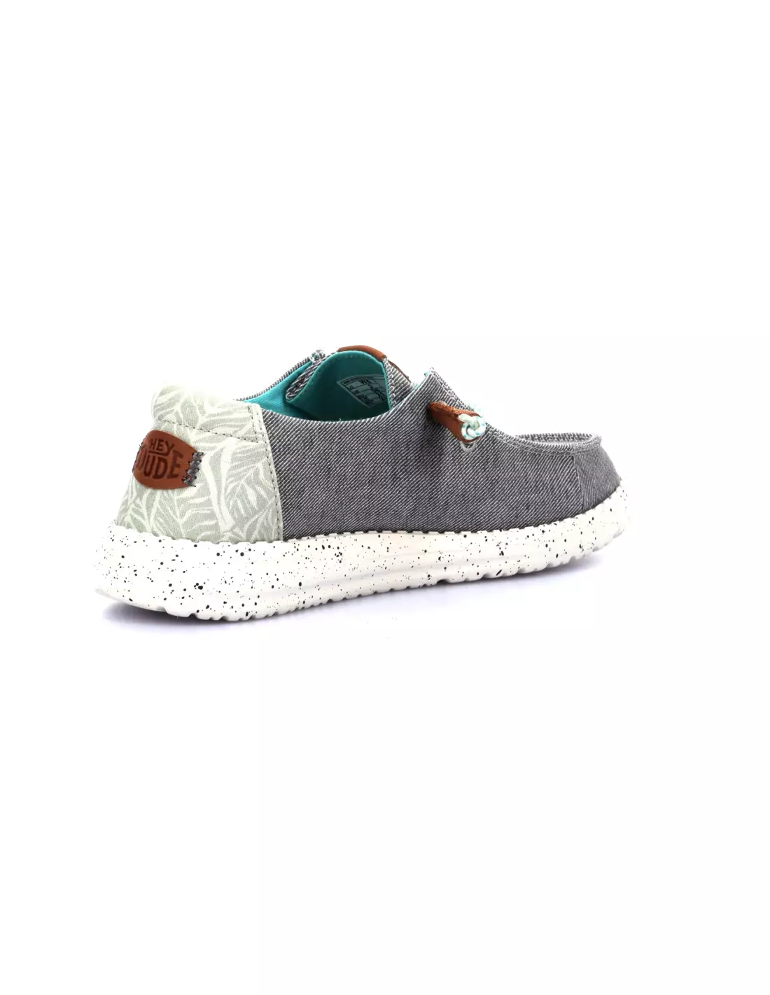 DUDE Wendy Heathered Slub Tropical - Mocassins & bateaux 030Grey