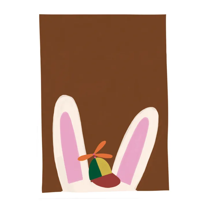 Taxi Brousse Affiche Lapin | Marron