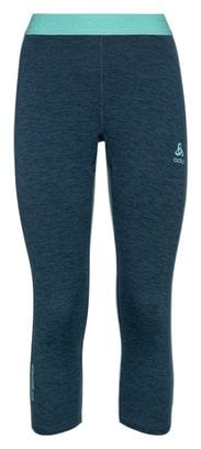 Collant 3/4 Odlo Revelstoke Performance Wool Warm Femme Bleu