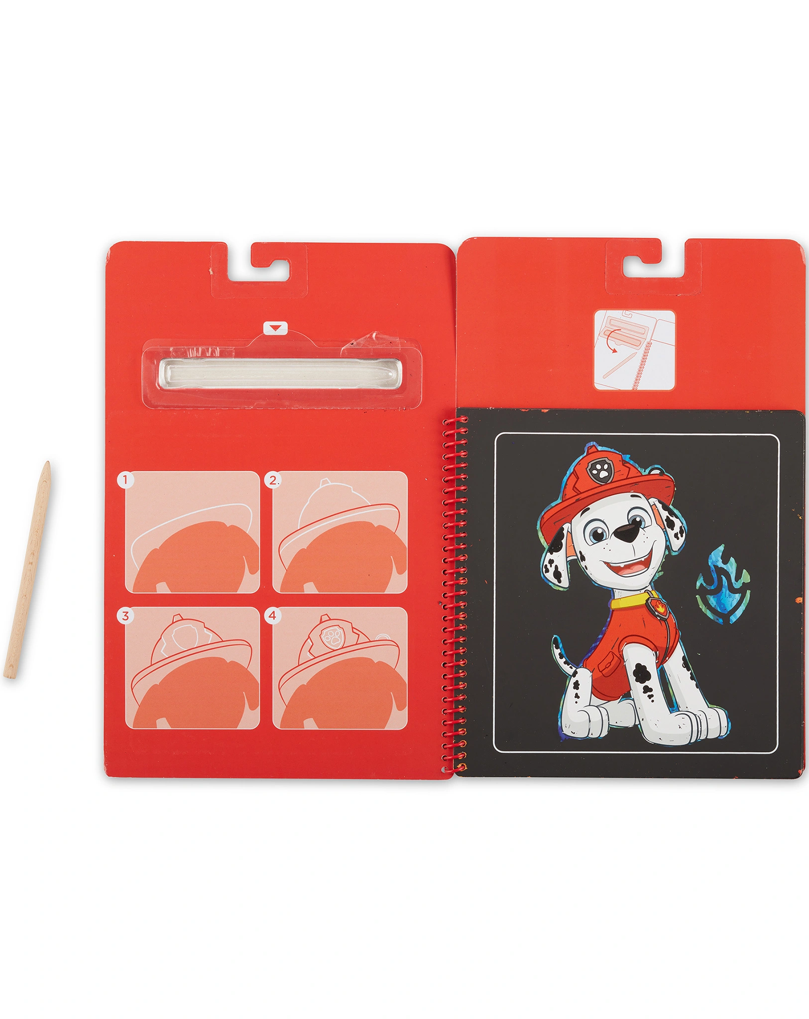 Kratzblock PAW PATROL - MARSHALL mit Holzstift