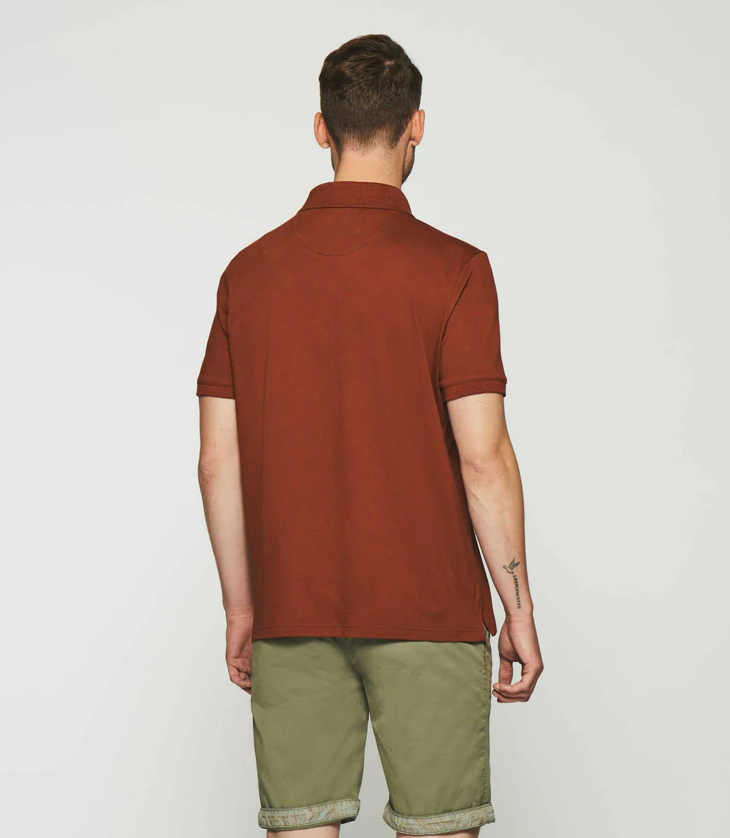 Polo uni terracotta GREGOR