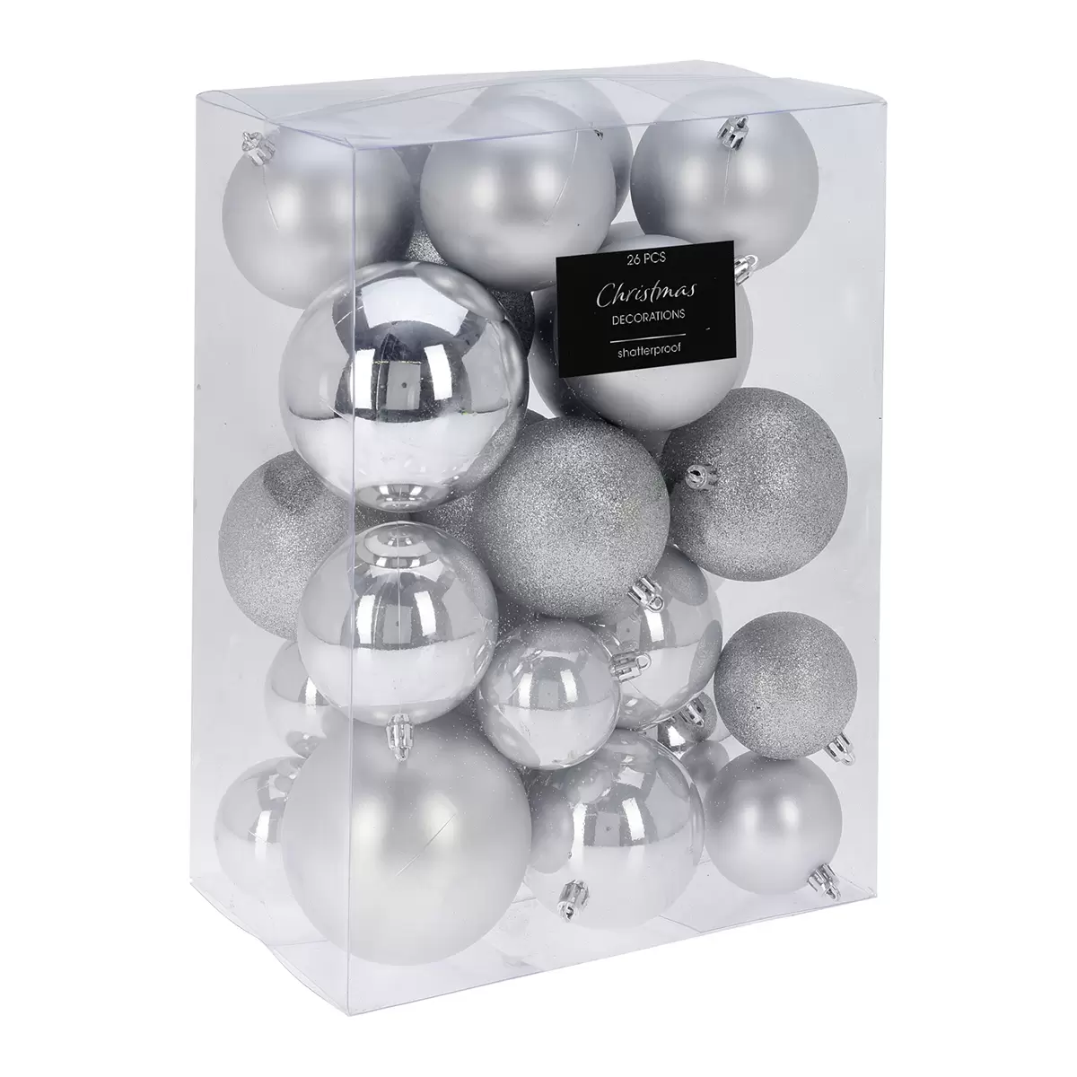 Weihnachtskugel X-mas Silber