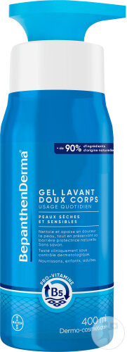 BepanthenDerma Gel Lavant Doux Corps Peaux Sèches Et Sensibles 400ml