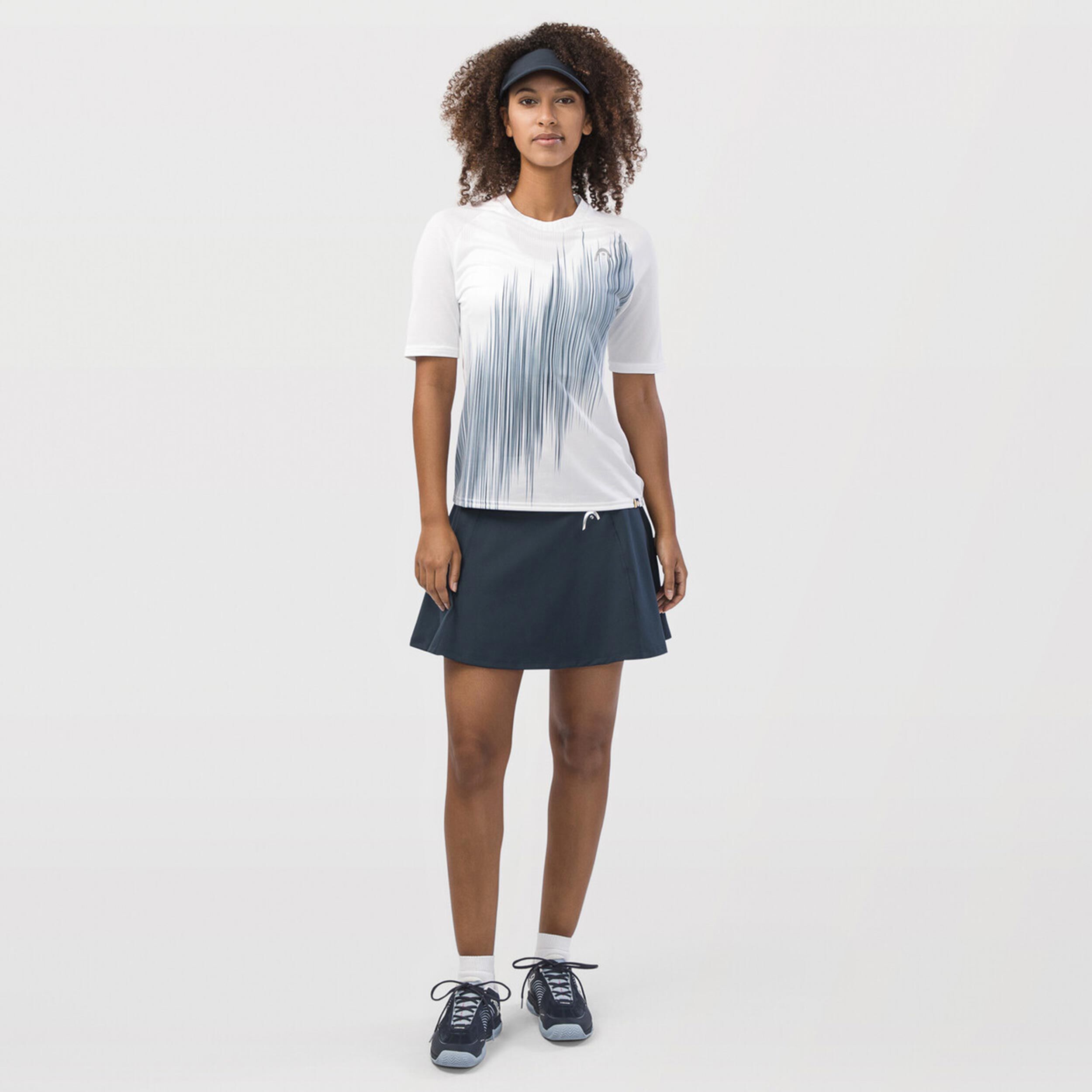 HEAD Performance T-shirt Femmes - Blanc , Bleu Foncé