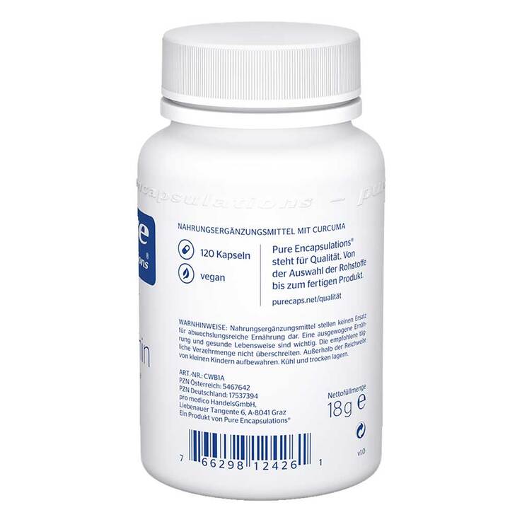 Pure Encapsulations Curcumin mit Bioperine Kapseln, 120 St