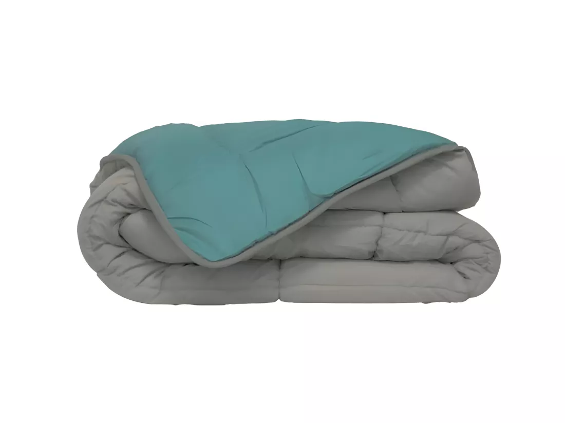 HUDSON Couette legere Microfibre 200g/m2 240x260cm Galet + Lac