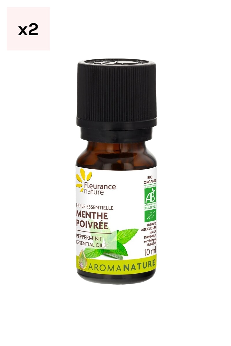 Huiles essentielles bio - Menthe poivrée - 2 x 10 ml