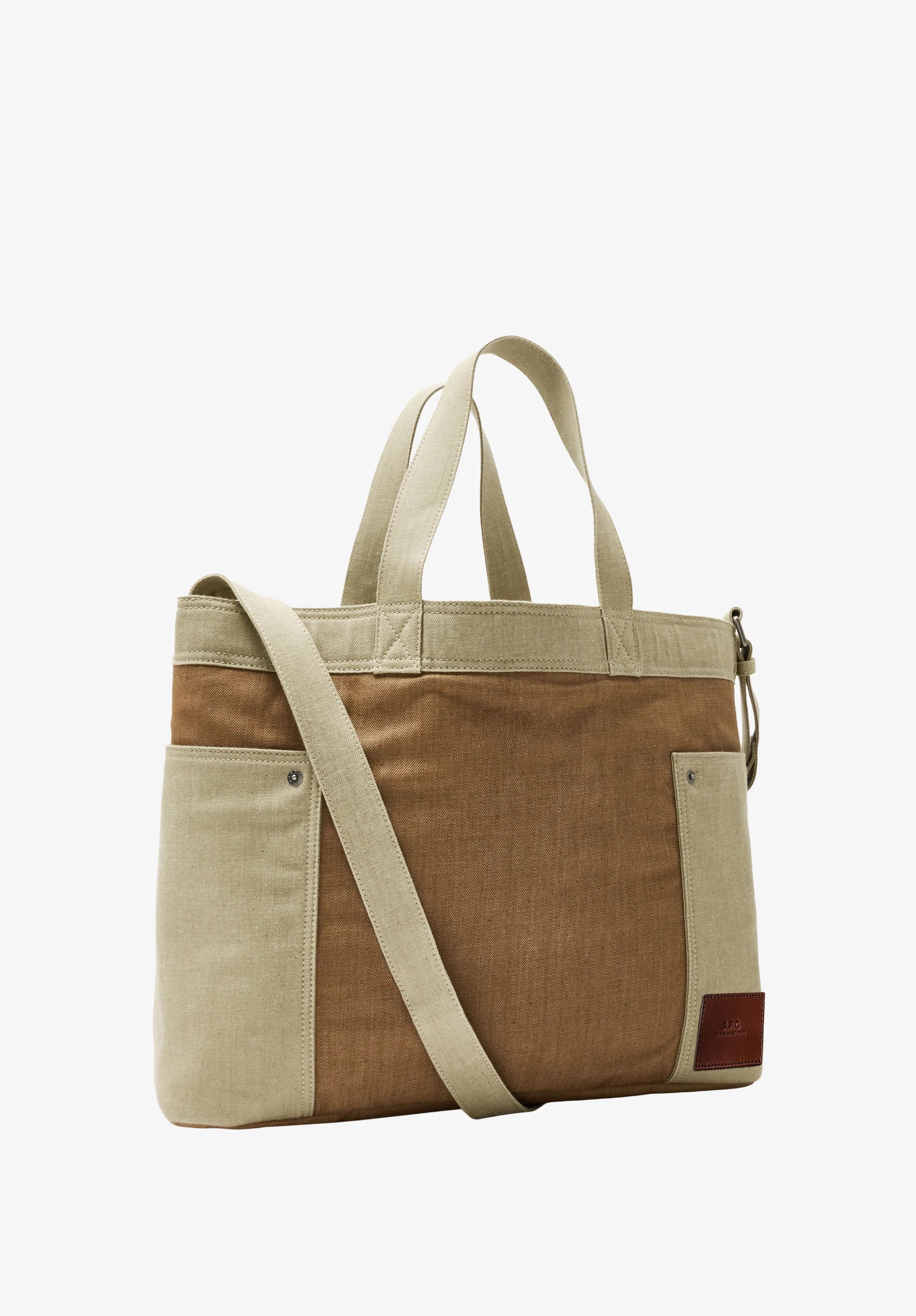 Cabas Jardin - Beige fonce/marron