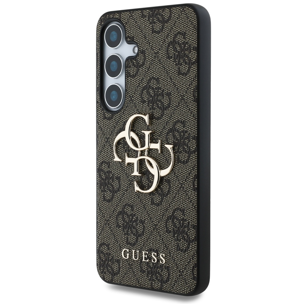Samsung Galaxy S25  Plus Leder Hardcase Hülle 4G Big Metal Logo (GUHCS25M4GMGBR) - Braun