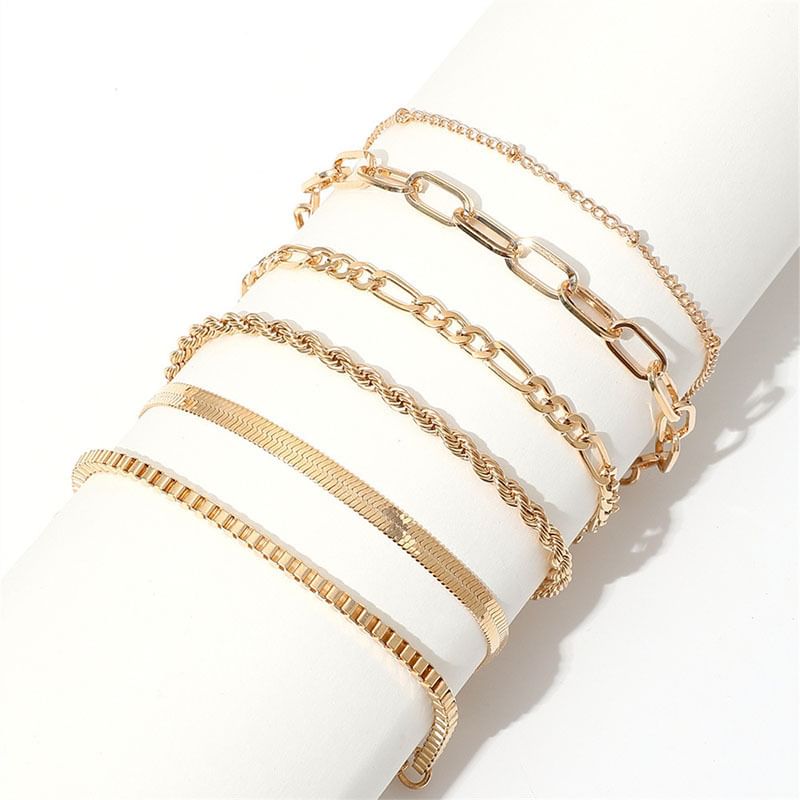 Joodii - Set van 6: Legering Armband (Diverse Ontwerpen)