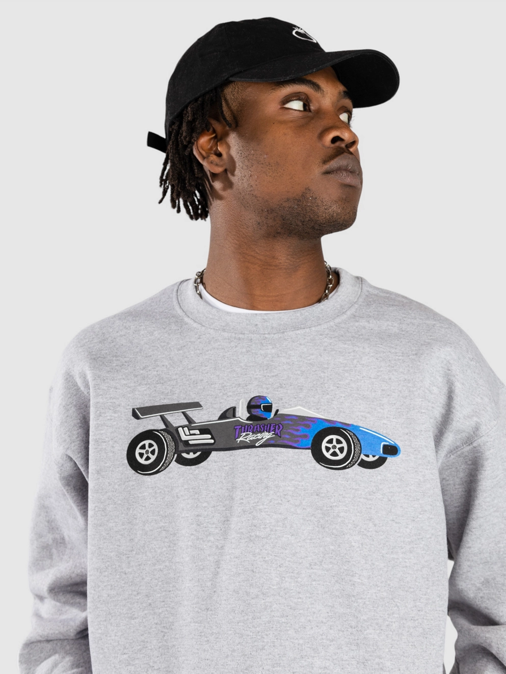 Thrasher Racecar Sweater sport grey