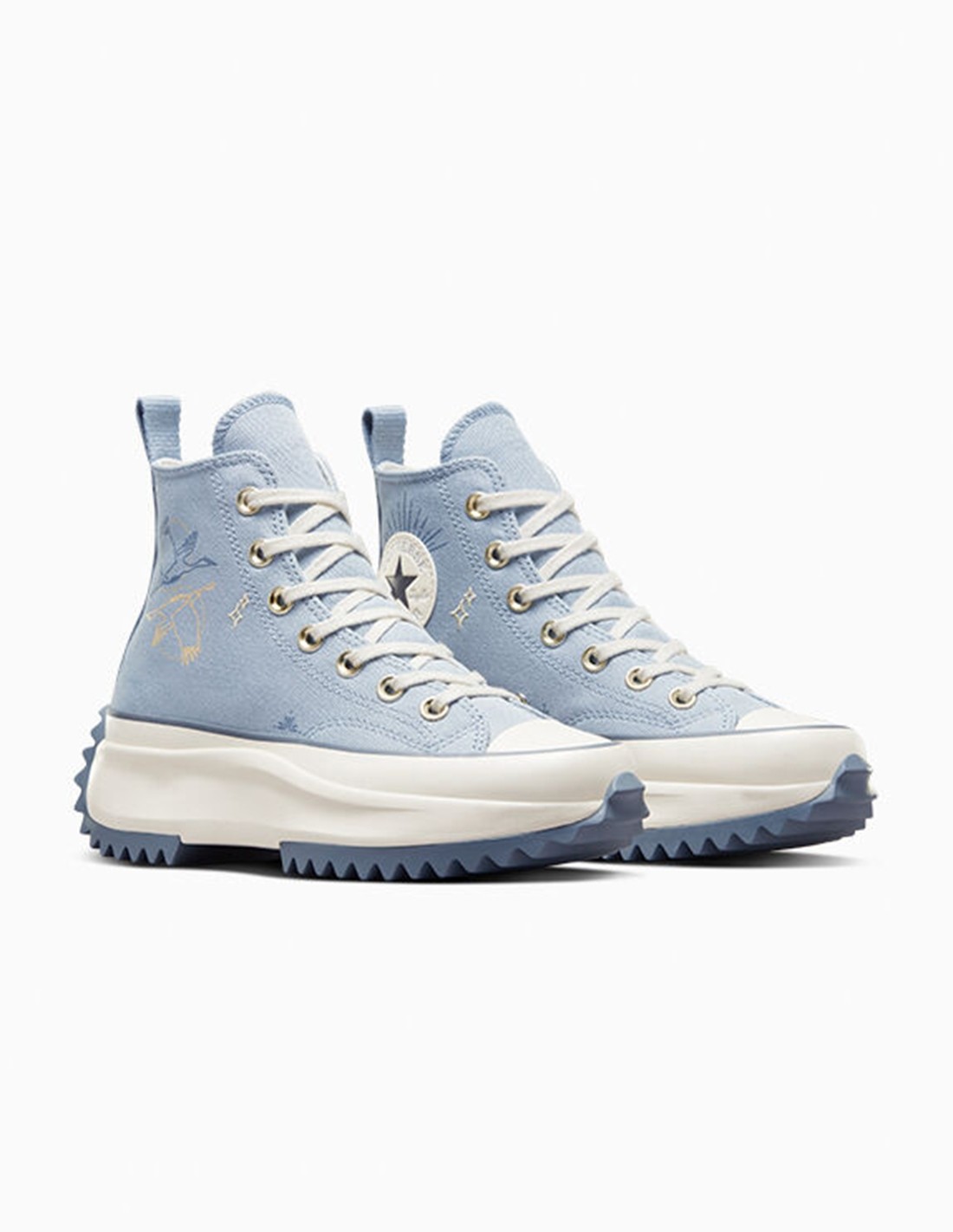 converse Sneakers femme run star hike hi heirloom silver