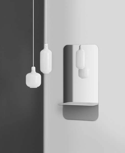 Normann Copenhagen  Horizon spejl, hvid - 80x40 cm.