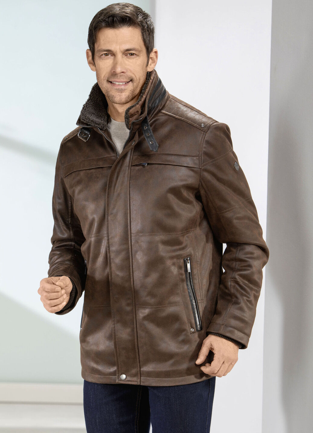 Lederimitatjacke