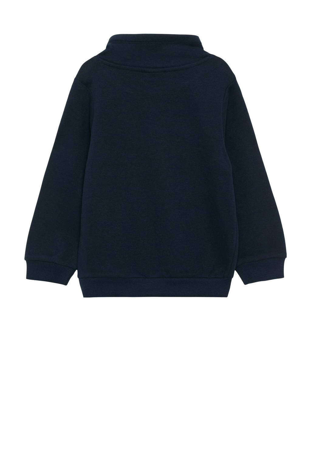 s.Oliver sweater met tekst donkerblauw