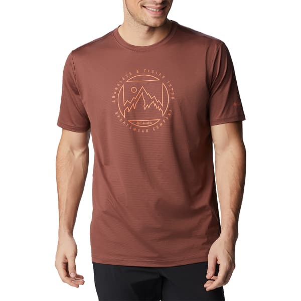 T-shirt randonnée COLUMBIA M ICE LAKE™ SHORT SLEEVE TEE LIGHT RAISIN/BOUNDLESS GRAPHIC