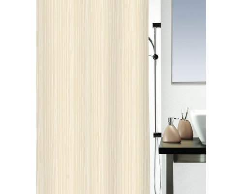 Spirella Raya lichtbeige textiel douchegordijn, 180 x 200 cm
