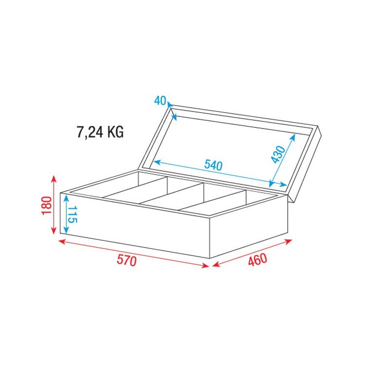 DAP D7327B flightcase voor 170 CD's