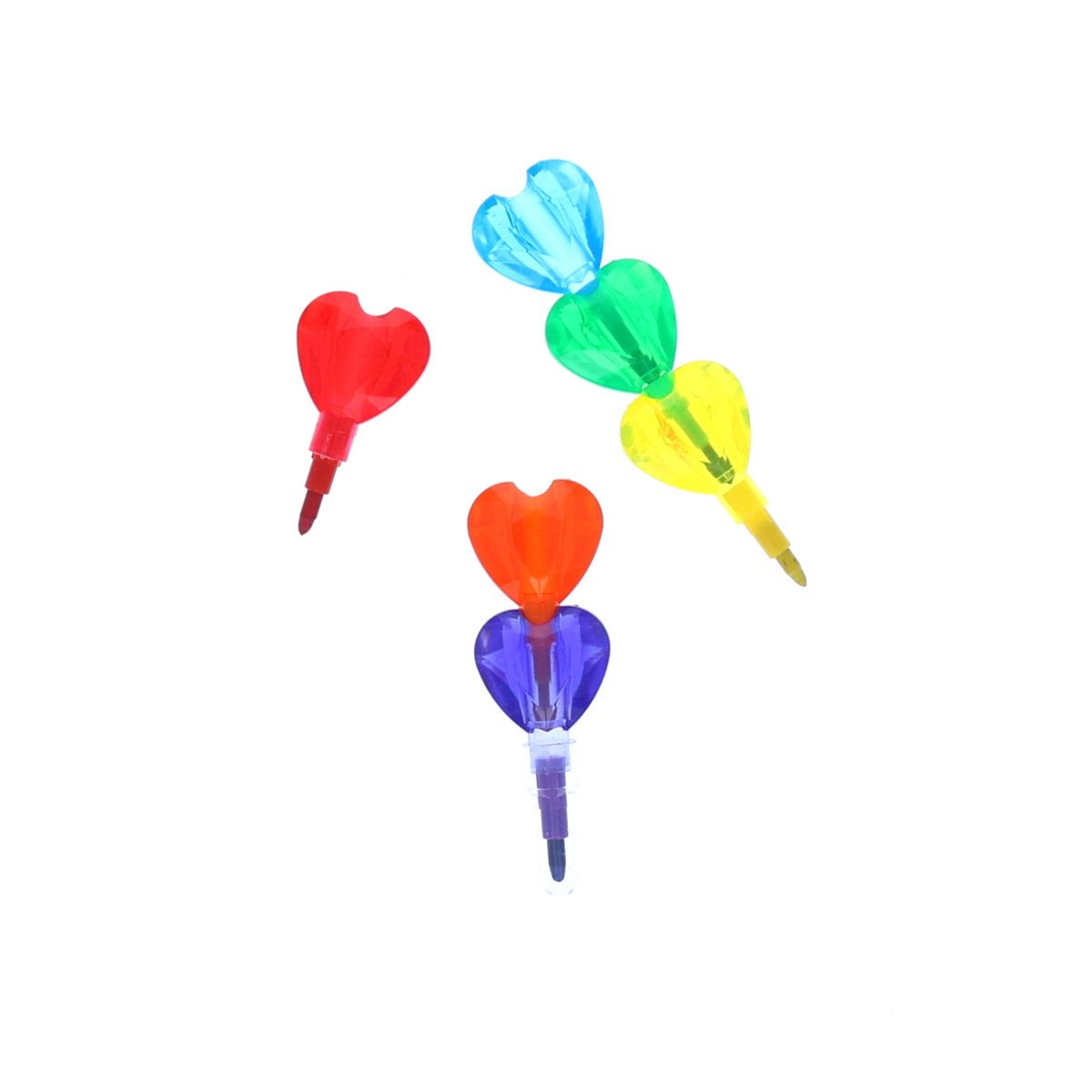 Crayons cœurs multi couleurs Roodoudou