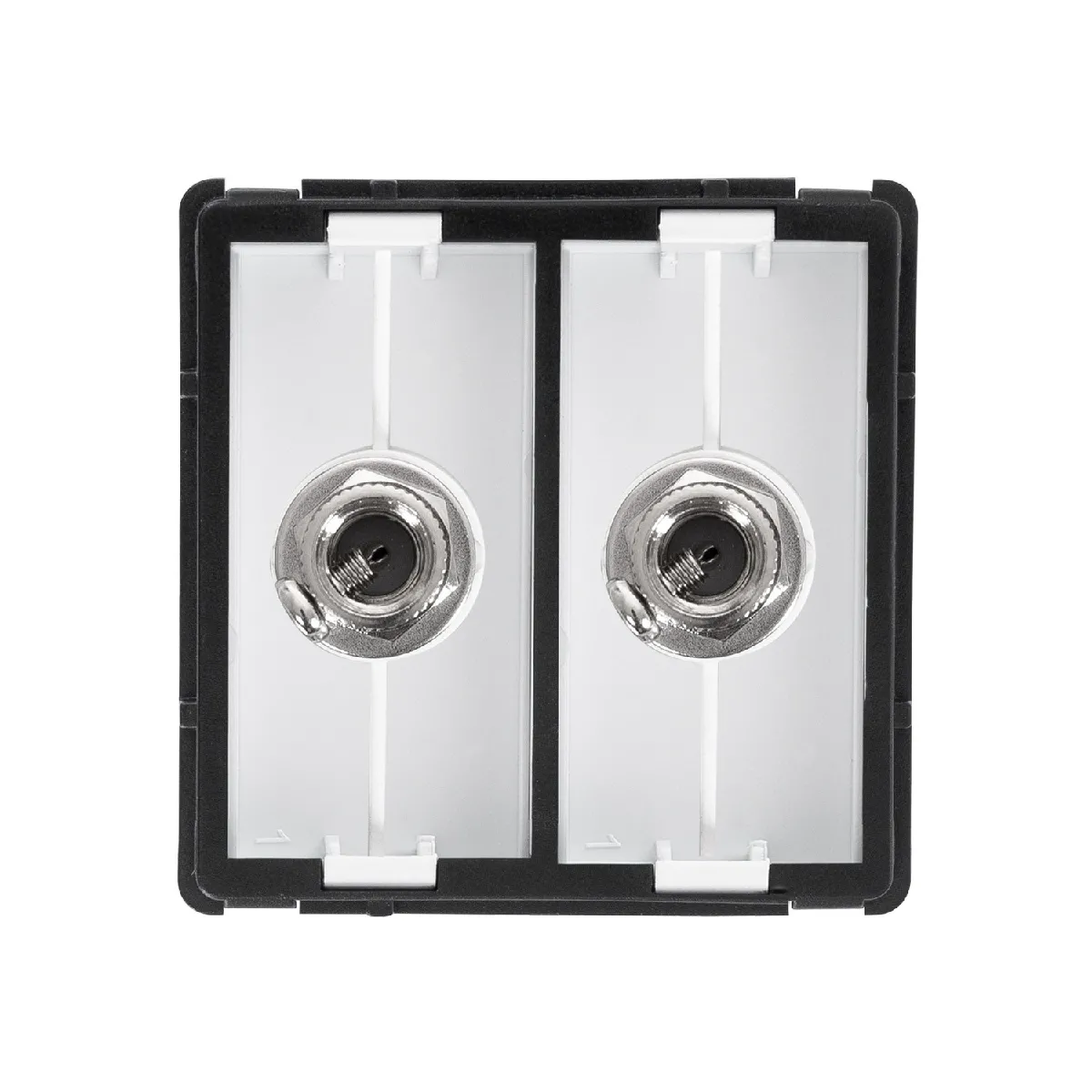 Ledkia Prise Double Satellite Modern - Blanc