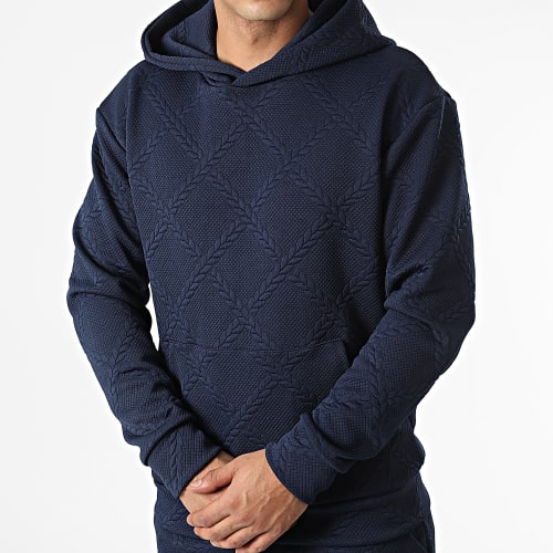 Ensemble Sweat Capuche et Pantalon Jogging SH-52 Bleu Marine
