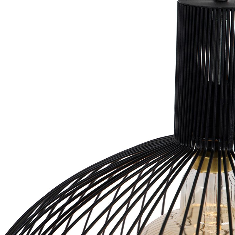 Design ronde hanglamp zwart 50 cm - Dos