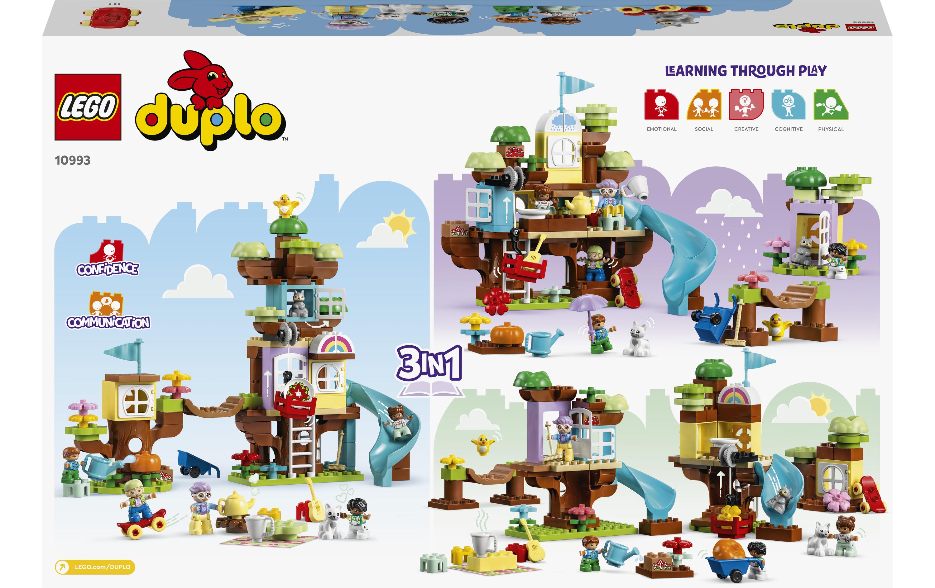 DUPLO® 3-in-1-Baumhaus 10993Outdoor-Abenteuer mit einem Spielzeug-Baumhaus zum Umbauen
