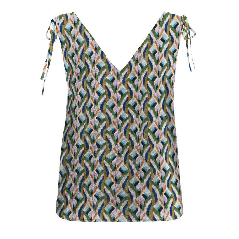 Only Top Vert/Multicolore Femme Only Ruching