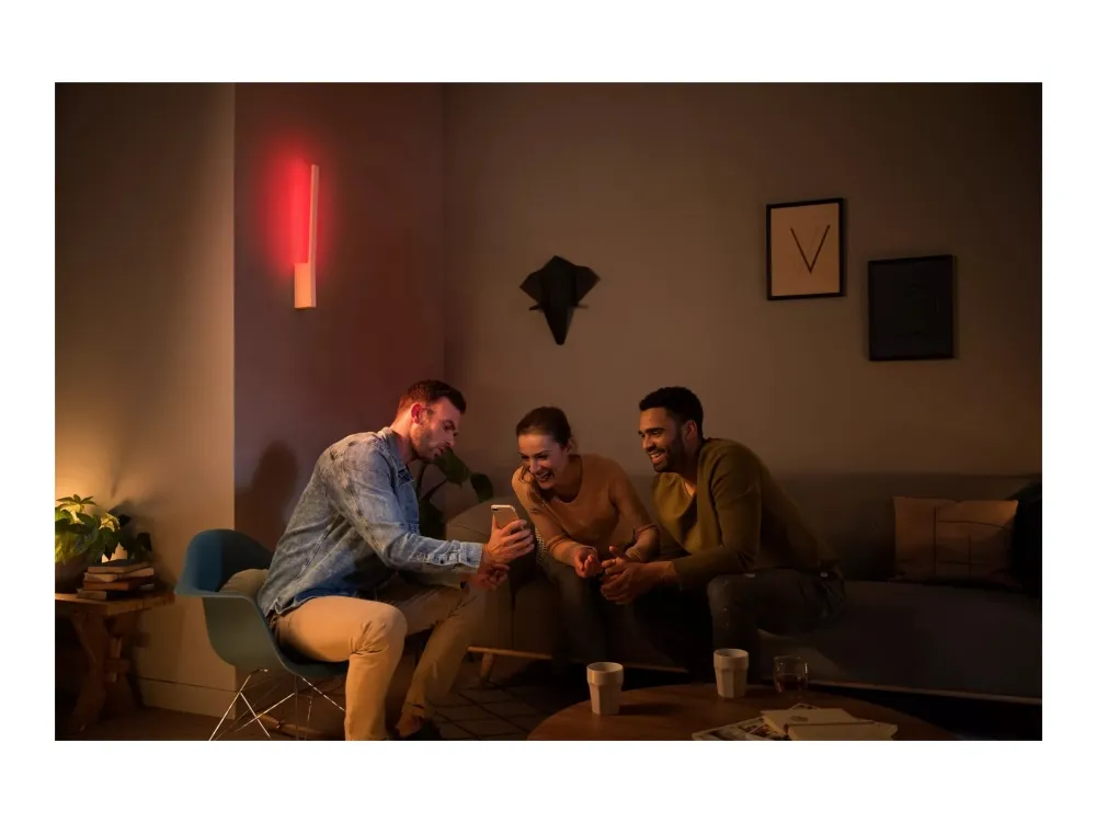Philips Hue White and Color Ambiance Liane - Væglampe - LED - 12.2 W - klasse G - 16 millioner farver/varmt til køligt hvidt lys - 2000-6500 K - hvid