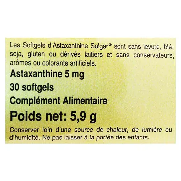 Solgar Astaxanthin Complex 30 Cápsulas Gelatinosas
