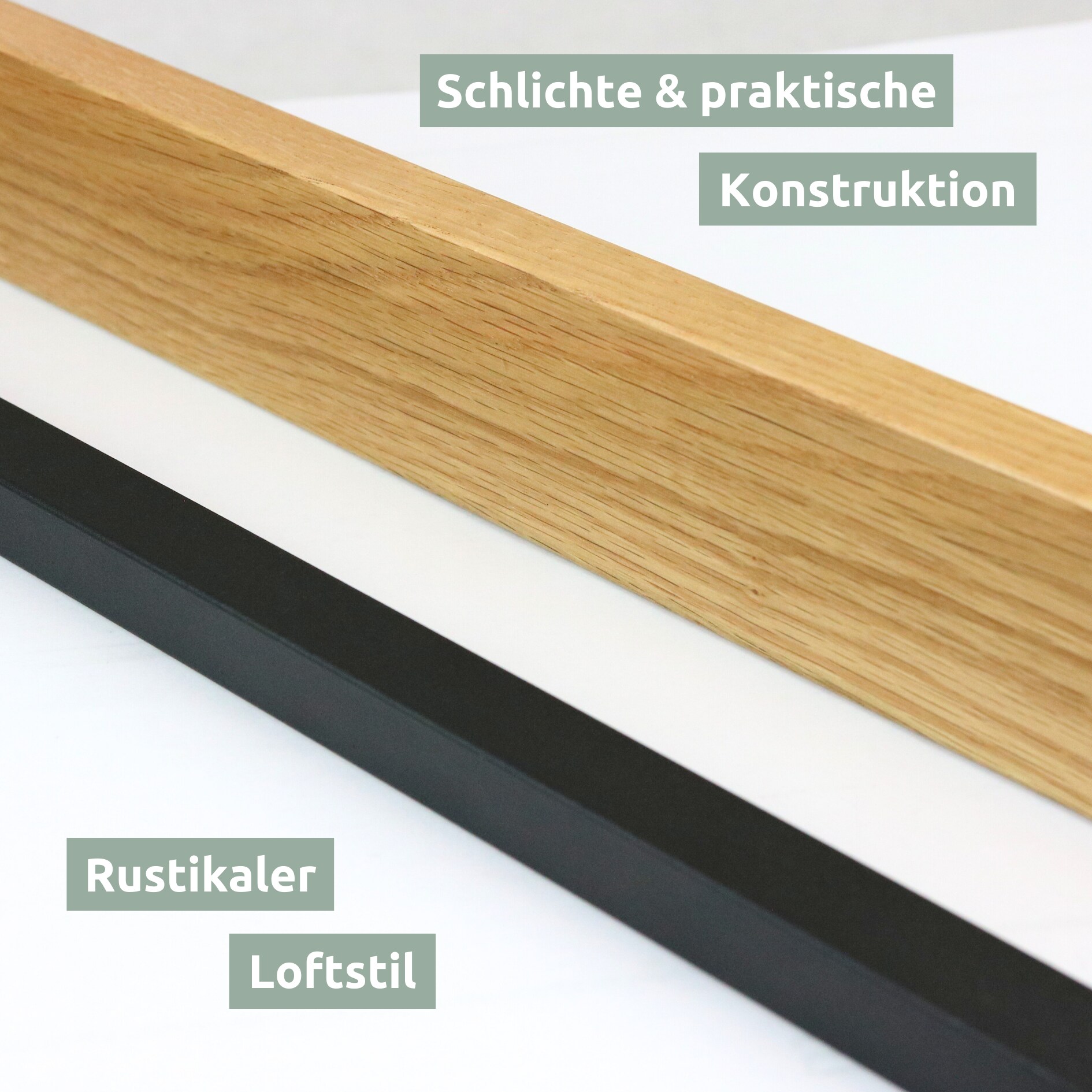 holz4home® Handtuchhalter Victoria Eiche Natur Geölt 50cm