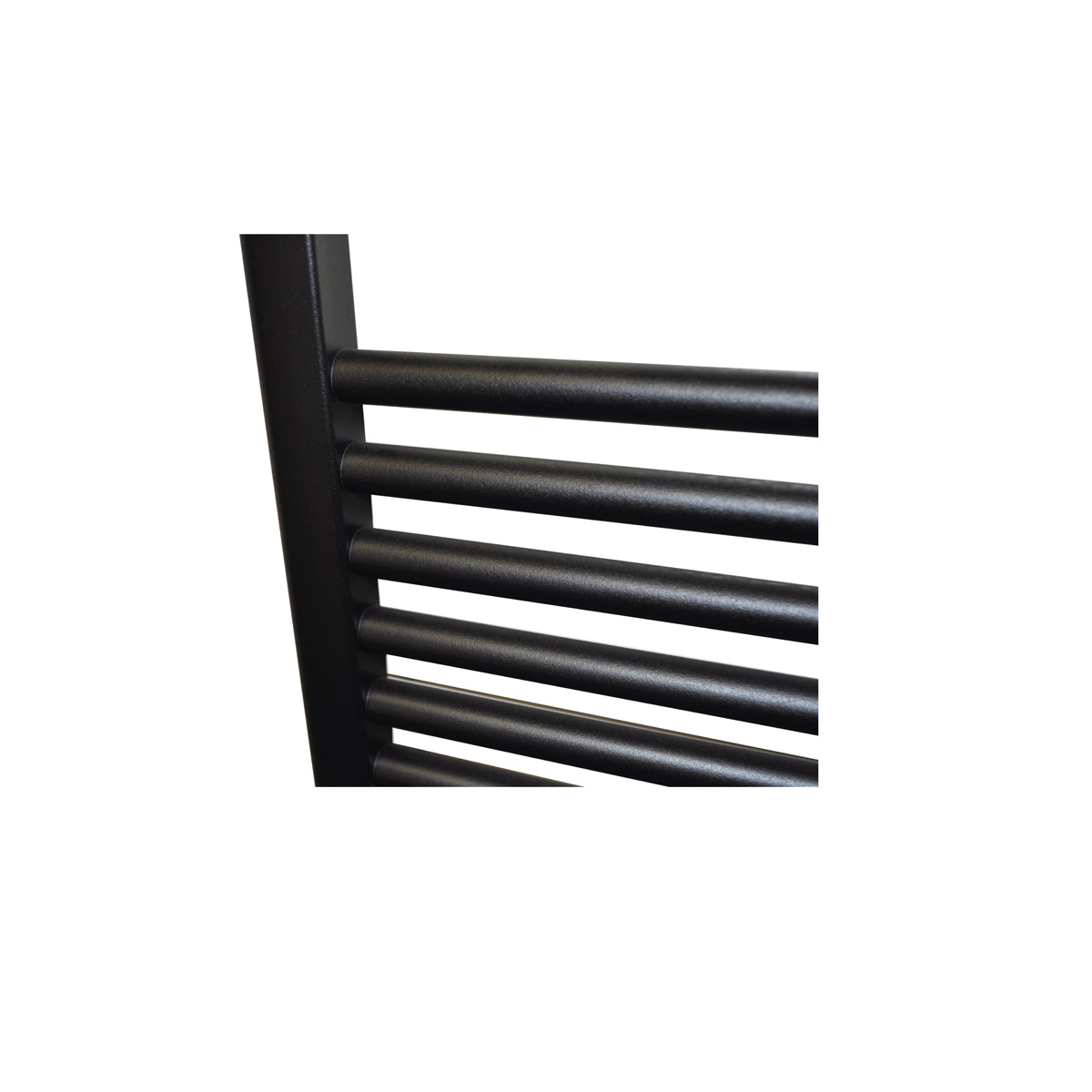 Sanicare elektrische design radiator 45x112cm zwart mat met WiFi en thermostaat rechts zwart