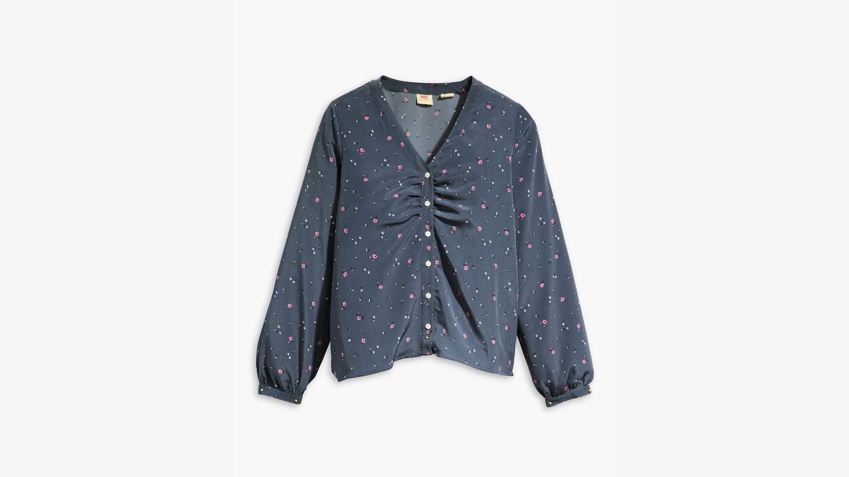 Blouse Zenda - Kitty Floral Vintage Indigo X - Bleu