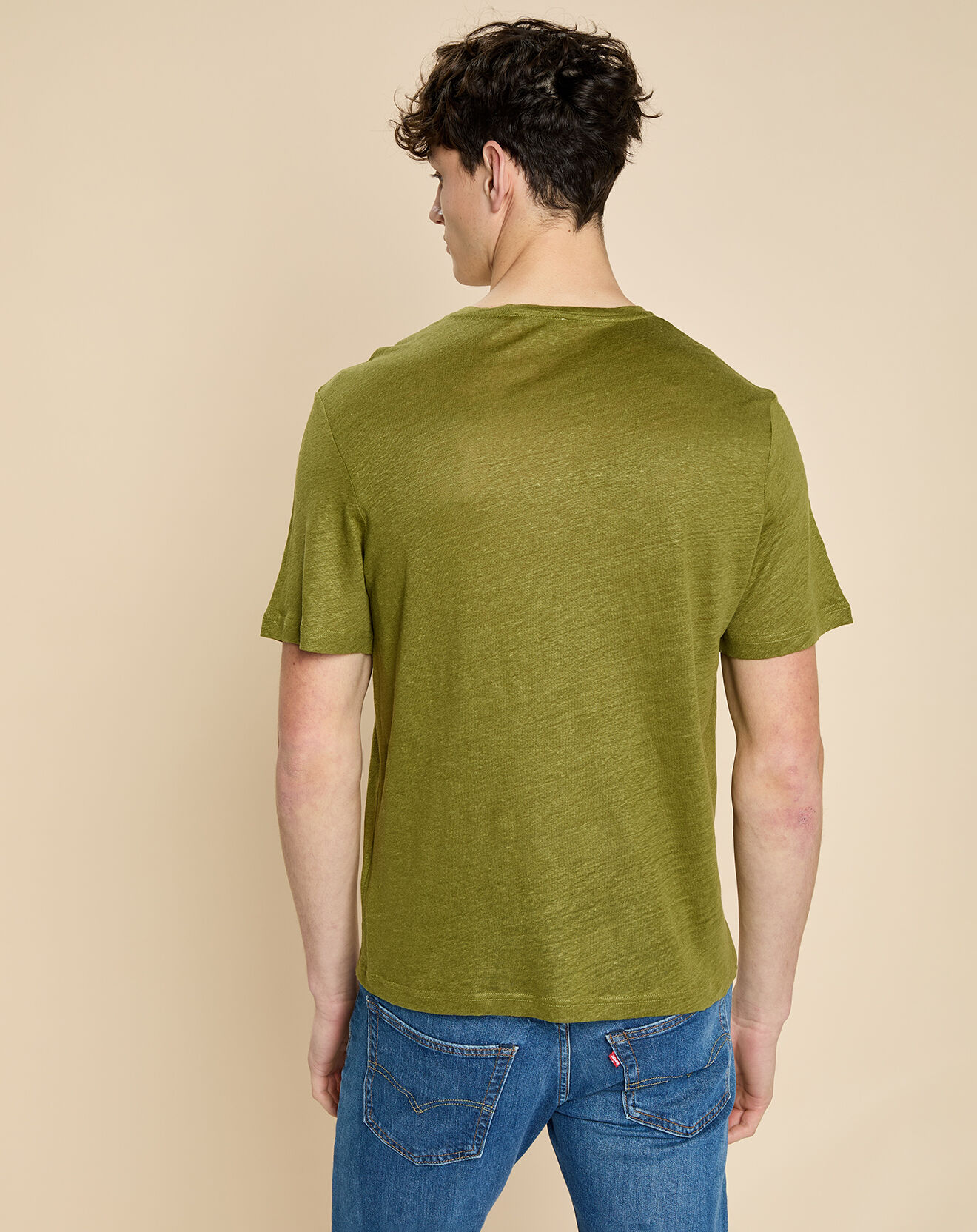 Harris Wilson T-Shirt 100% Lin Humphrey olive